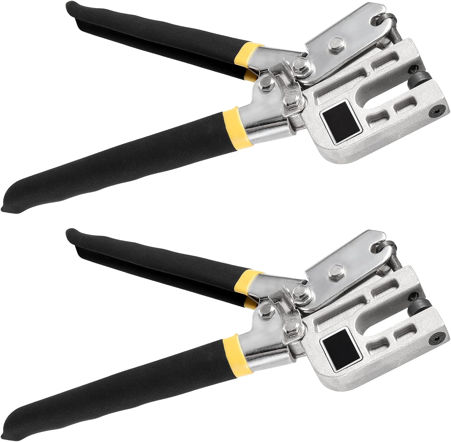 JEUIHAU 2 Pack 10 Inch Stud Crimper Pliers, Single Hand Stud Crimper Punch Lock Crimper Keel Forceps Fastening Tool, for Plaster Keel Board Drywall Decoration Projects1