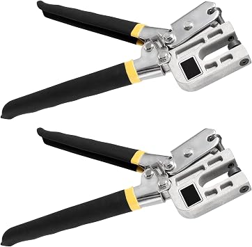 JEUIHAU 2 Pack 10 Inch Stud Crimper Pliers, Single Hand Stud Crimper Punch Lock Crimper Keel Forceps Fastening Tool, for Plaster Keel Board Drywall Decoration Projects1