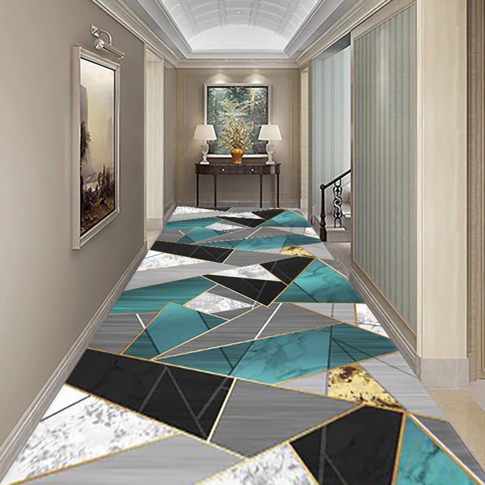 Tapis de couloir lavable avec envers en caoutchouc pour une stabilité maximale au sol