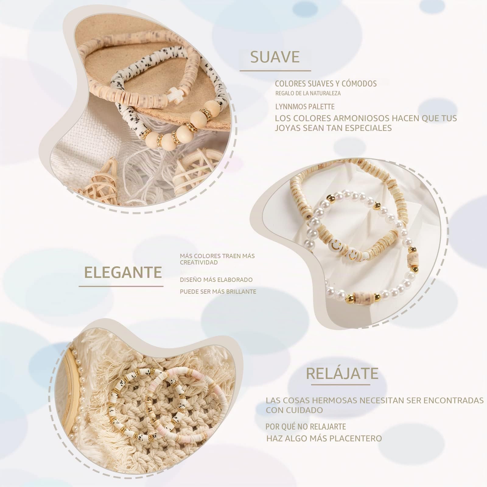 Lynnmos Abaorios para Hacer Pulseras, Kit 8000+ Piezas, Cuentas Heishi Planas 6mm, 2 Cajas de Letras DIY, Creación Pulseras Collares Regalo Niñas - Pulseras de la Amistad