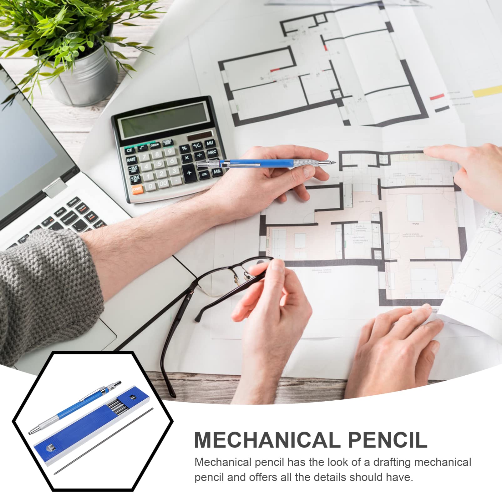 STOBOK 6sets Portamine Meccanici Per Ingegneria e Disegno Colore Blu Matite Automatiche Premium Per Professionisti e Appassionati Di Disegno