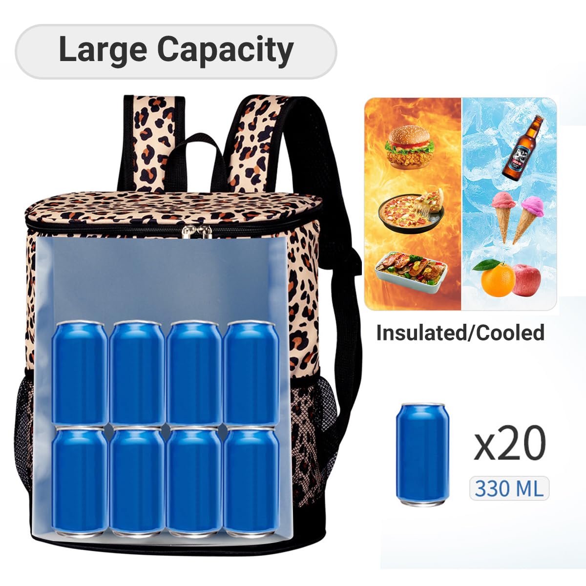 15L Mochila Nevera Isotermica Mochila de Picnic Bolsa Térmica Impermeable Mochila Termica