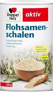 Doppelherz Flohsamenschalen - geschmacksneutral | Zur Unterstützung einer ballaststoffreichen und gesunden Ernährung - reich an hochwertigen Ballaststoffen - 250 g