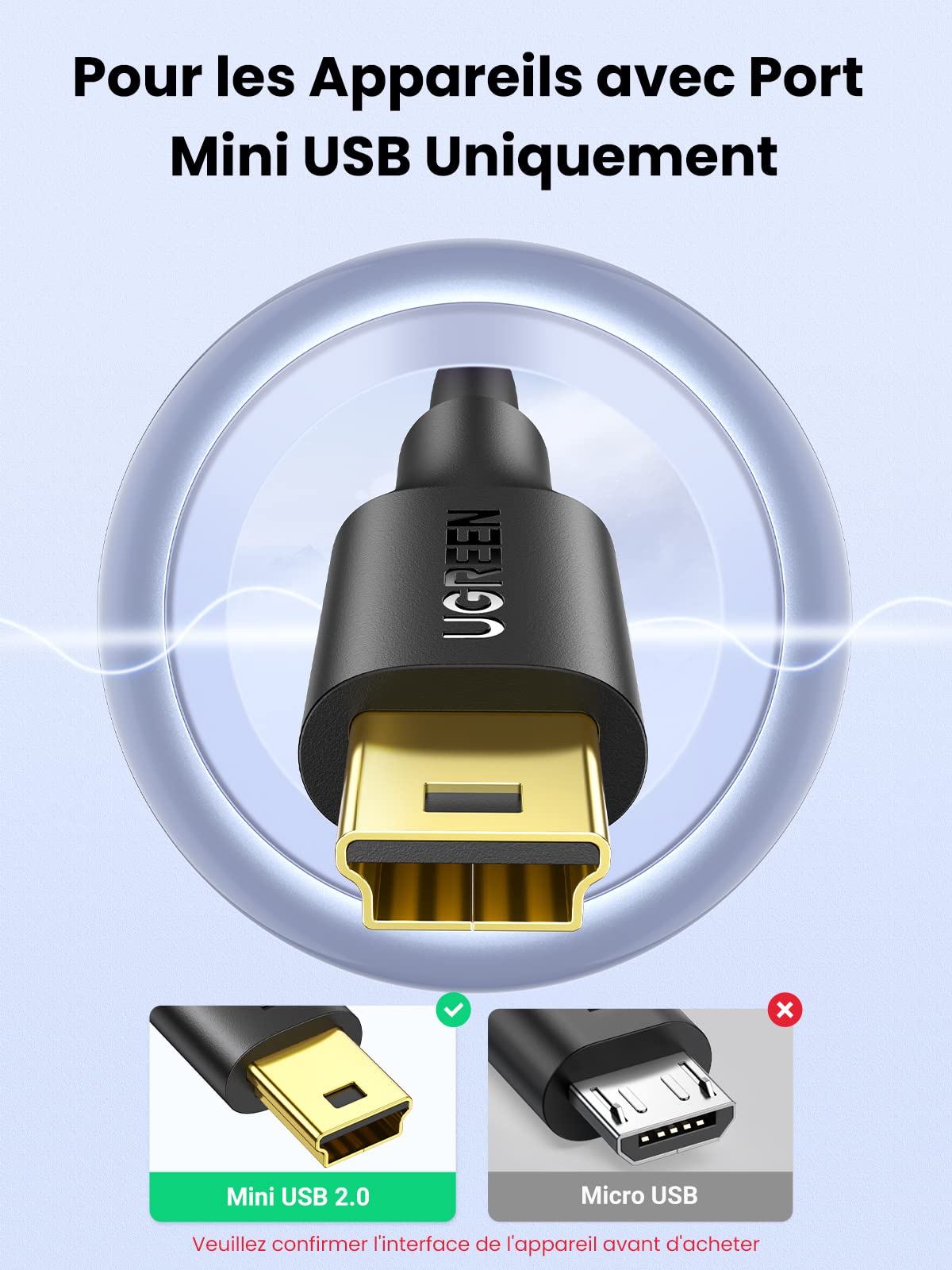95-652B - Cavo USB 2.0 da USB tipo-A maschio a USB mini-B maschio 8 pin