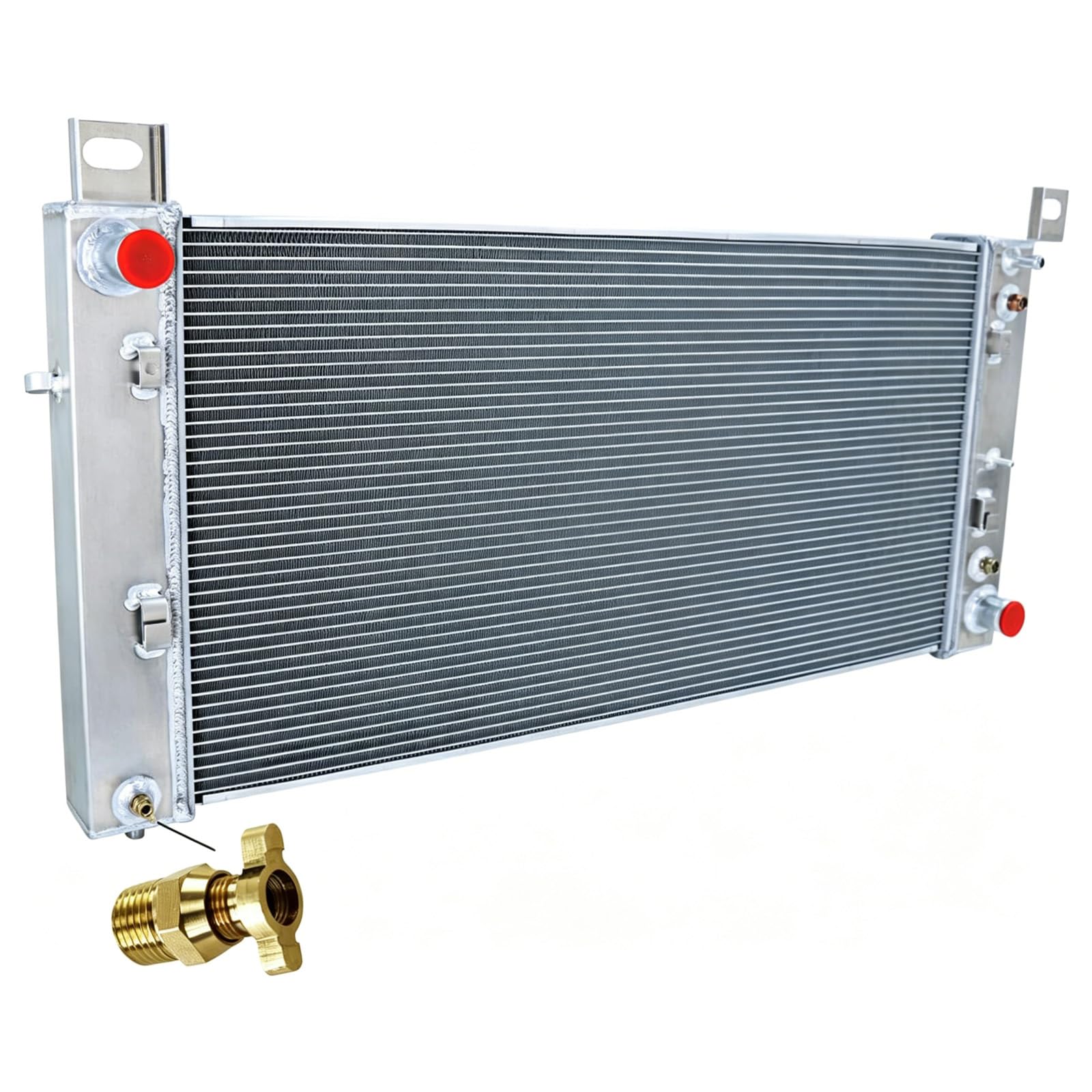 Photo 1 of RadRace 3 Row Aluminum Radiator For 1999-2014 Chevy Silverado 1500 2500 Hd Tahoe Suburban Gmc Yukon Sierra XL 02-14 Cadillac Escalade V8 Radiators 4.8L 5.3L 6.0L