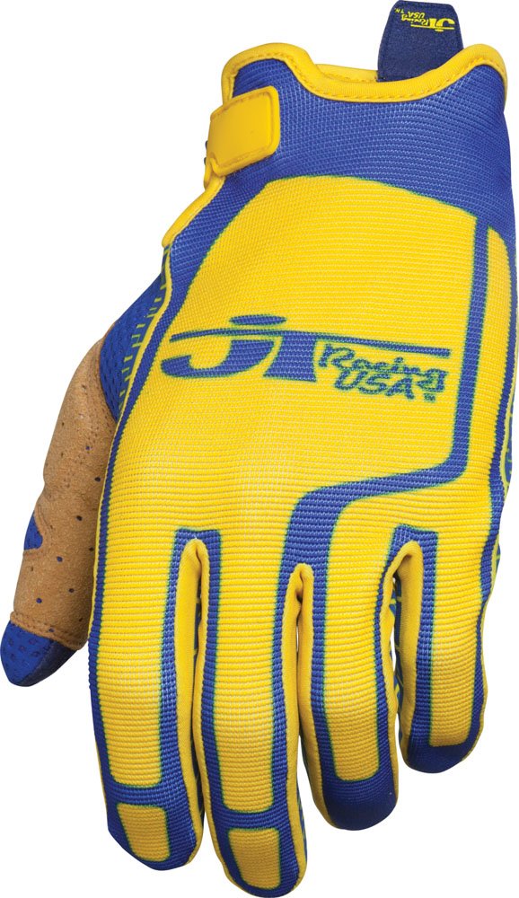 テンダーロイン JT RACING USA GLOVE 黒×黄　XSサイズ JT RACING USA Flex-Feel Gloves (Blue/Yellow, Medium) : Amazon.co