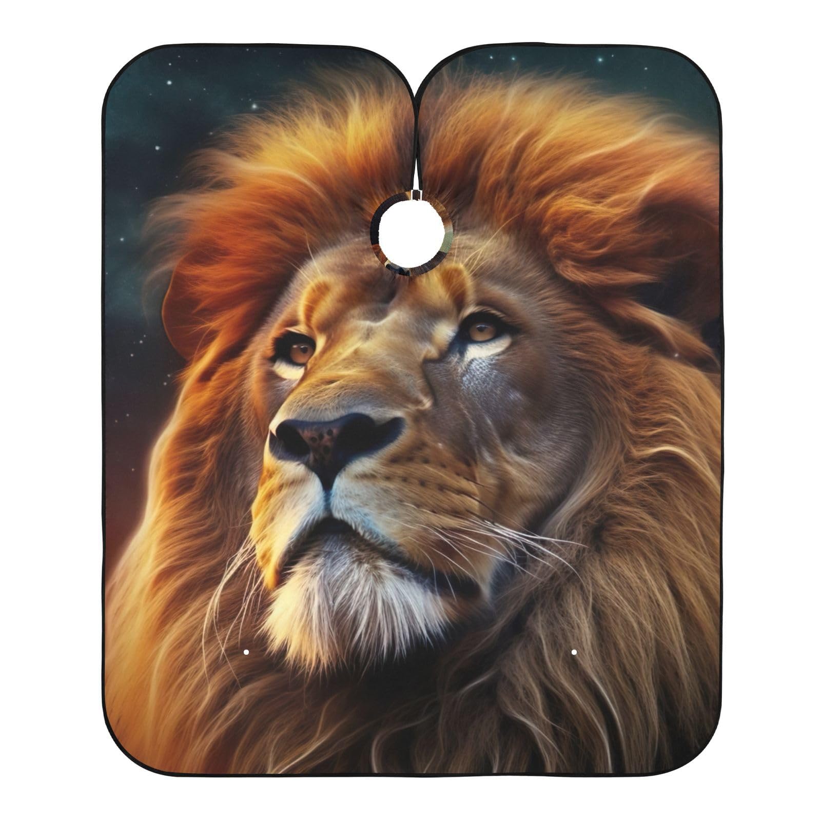 SDMKA Beautiful Lion Professional Barber Cape Waterproof Hair Cutting Salon Cape with Snap Closure Multifunctional Barber Apron for Men and Women