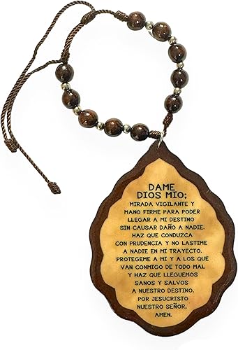 Miniatura 2 de San Padre Pio Medallón de Madera Marrón Colgante de Bendición del Hogar Medalla de Protección Automóvil Medalla de Cuna Medalla Ornamento Medallón