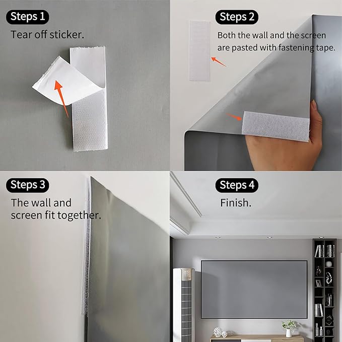 Pantalla portátil para proyector HD con tela reflectiva miniatura 4