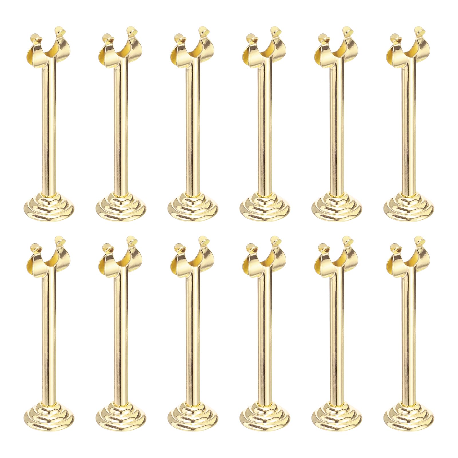 sourcing map Tischnummernhalter, 8,9 cm, goldfarben, für Hochzeit, Jahrestag, Geburtstag, Party, 12 Stück