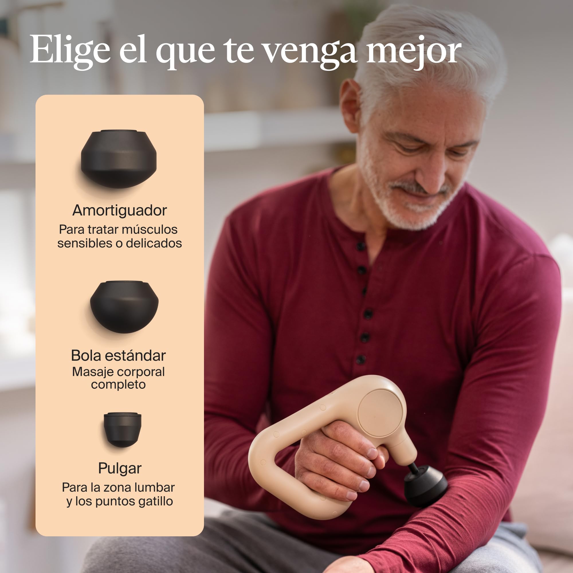 Theragun Relief Alivio Masajeador de Percusión Manual - Fácil de Usar, Cómodo y Ligero para Alivio del Dolor Diario en Cuello, Espalda, Pierna, Hombro y Cuerpo