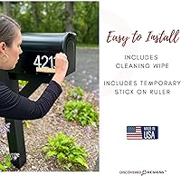 Vista 7 de Discovered Designs Número de buzón de acrílico 3D individual de alta calidad, autoadhesivo, de larga duración, resistente a la intemperie, fabricado