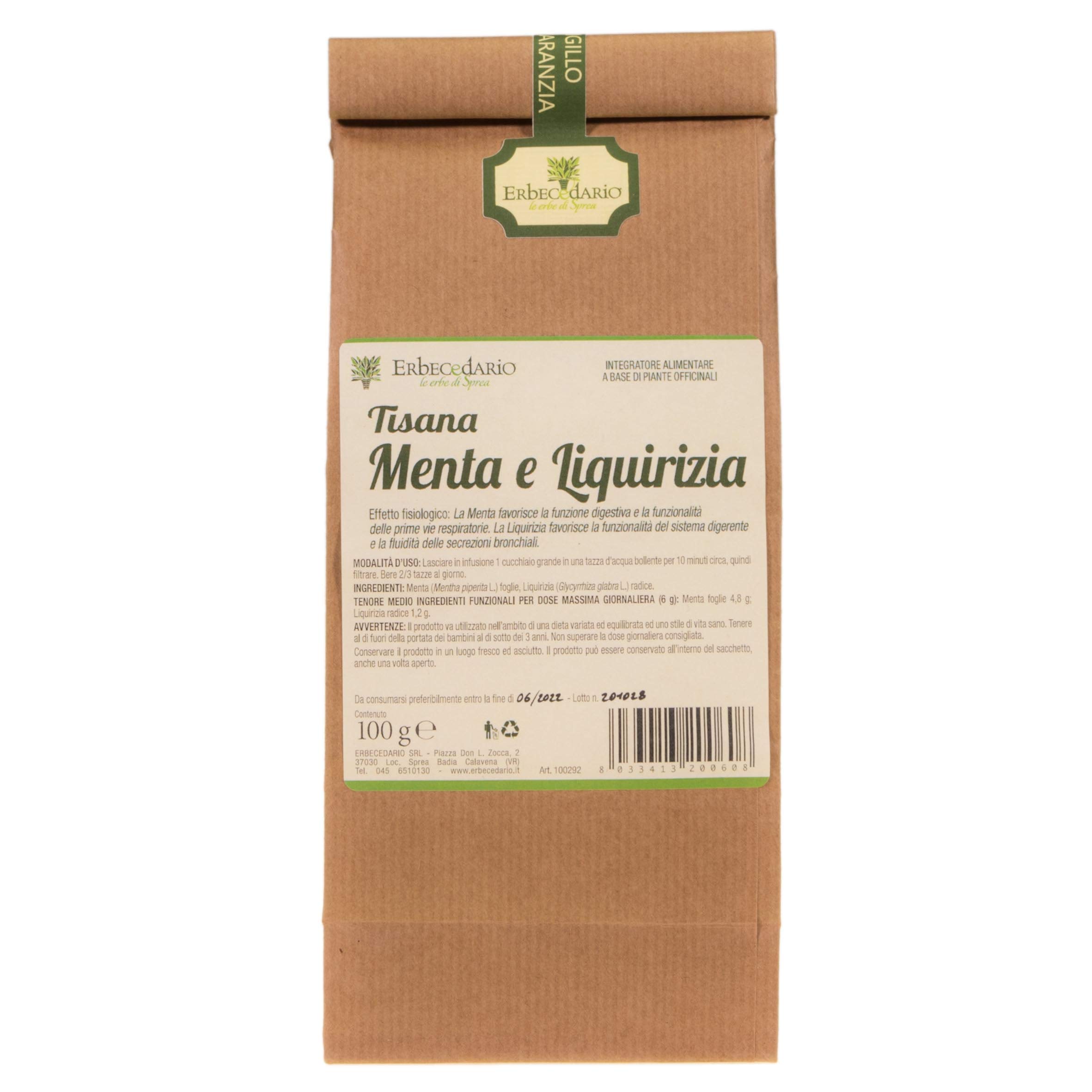 Kit degustazione infusi, Tisana al mirtillo e Tisana menta e liquirizia - 2 sacchetti da 100gr