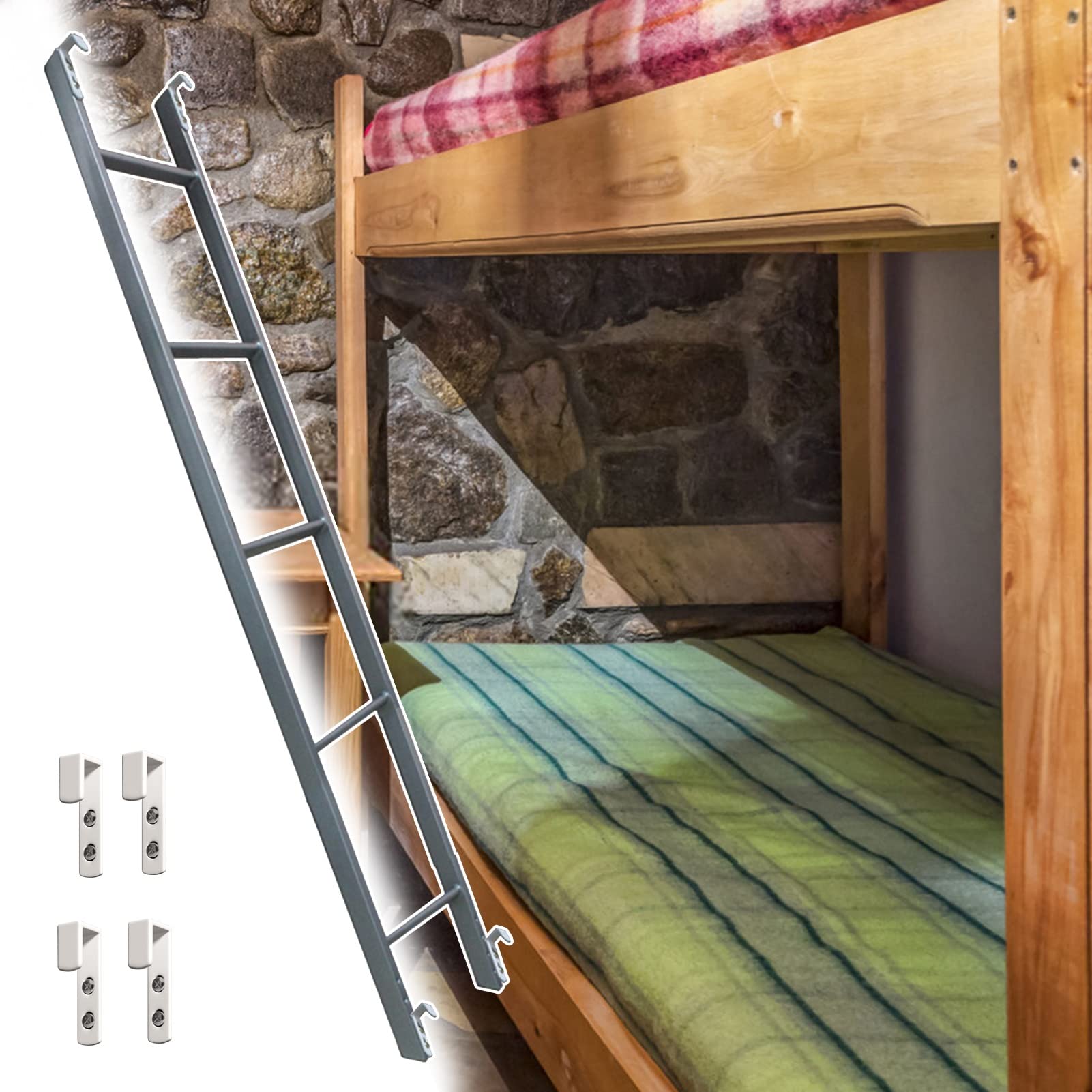 Escalera de cama de metal para sustituir peldaños rotos en literas y vehículos