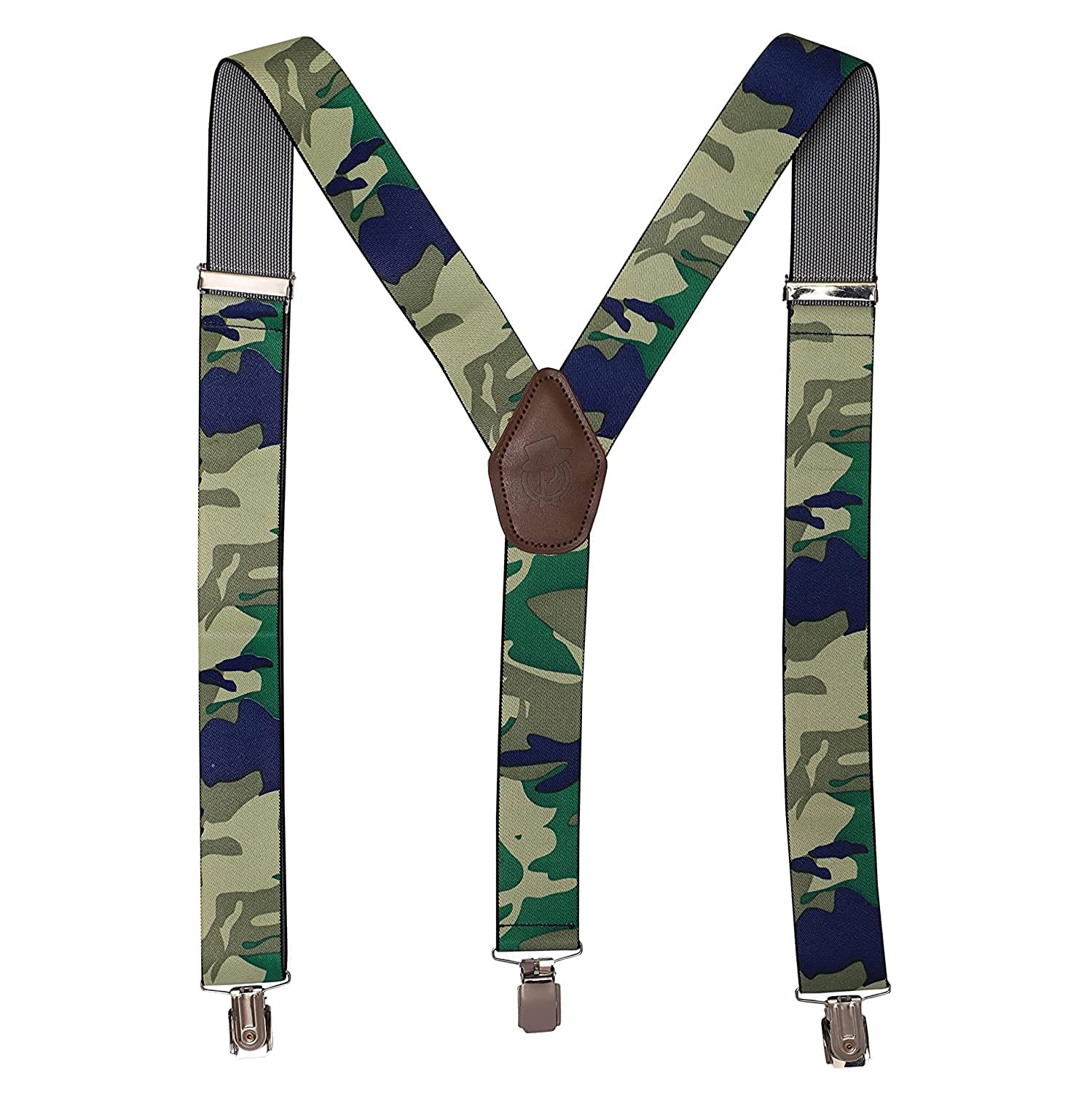 NiueMen and Boys Camouflage Printed Solid Suspenderr (Multicolour)-image-1