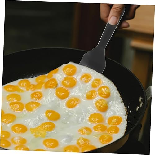 Miniatura 4 de BESPORTBLE Espátula para galletas, espátulas de volteador de pescado, espátulas ranuradas, espátulas antiadherentes de silicona, espátulas de pizza,