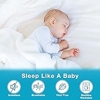 Vista 4 de Lunsing Soft Queen Waterproof Mattress Protector, Breathable Queen Size Mattress Pad Cover, 6-18 Inches Deep Pocket, White