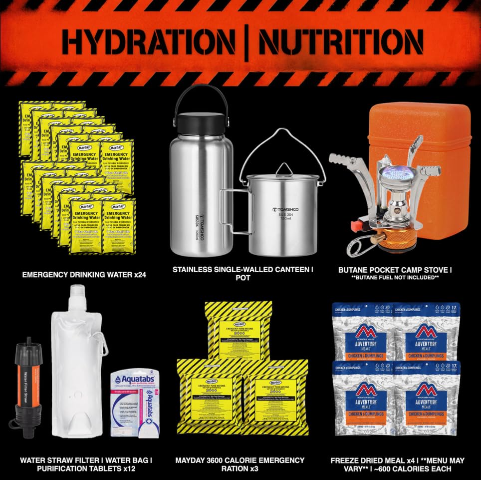 72 Hour Survival Kit 4-Person Bug Out Bag Emergency Gear - THE Quad - Image 4