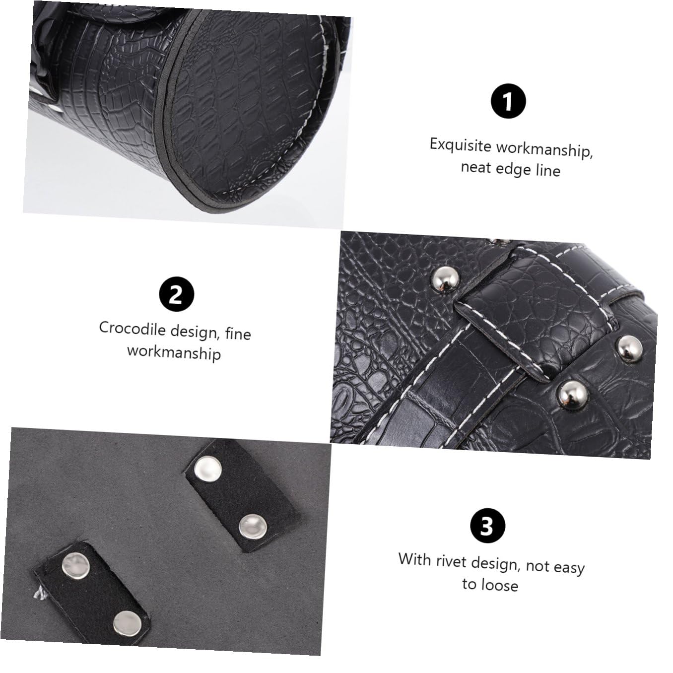 Yardwe Borsa Laterale in Pelle per Moto, Borsa Portaoggetti Posteriore da Viaggio, Accessorio Pratico per Motociclisti per Spostamenti Quotidiani e Gite Weekend