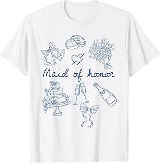 Maid Of Honor Bridesmaid Bridal Party Wedding Bachelorette T-Shirt
