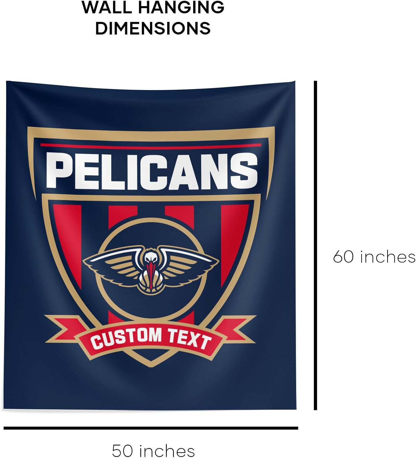 Northwest NBA Personalized Printed Wall Hanging Tapestry, Woven Polyester Fabric, Decorative Fan Art for Bedroom Office Living Room, 50 x 60 Inch