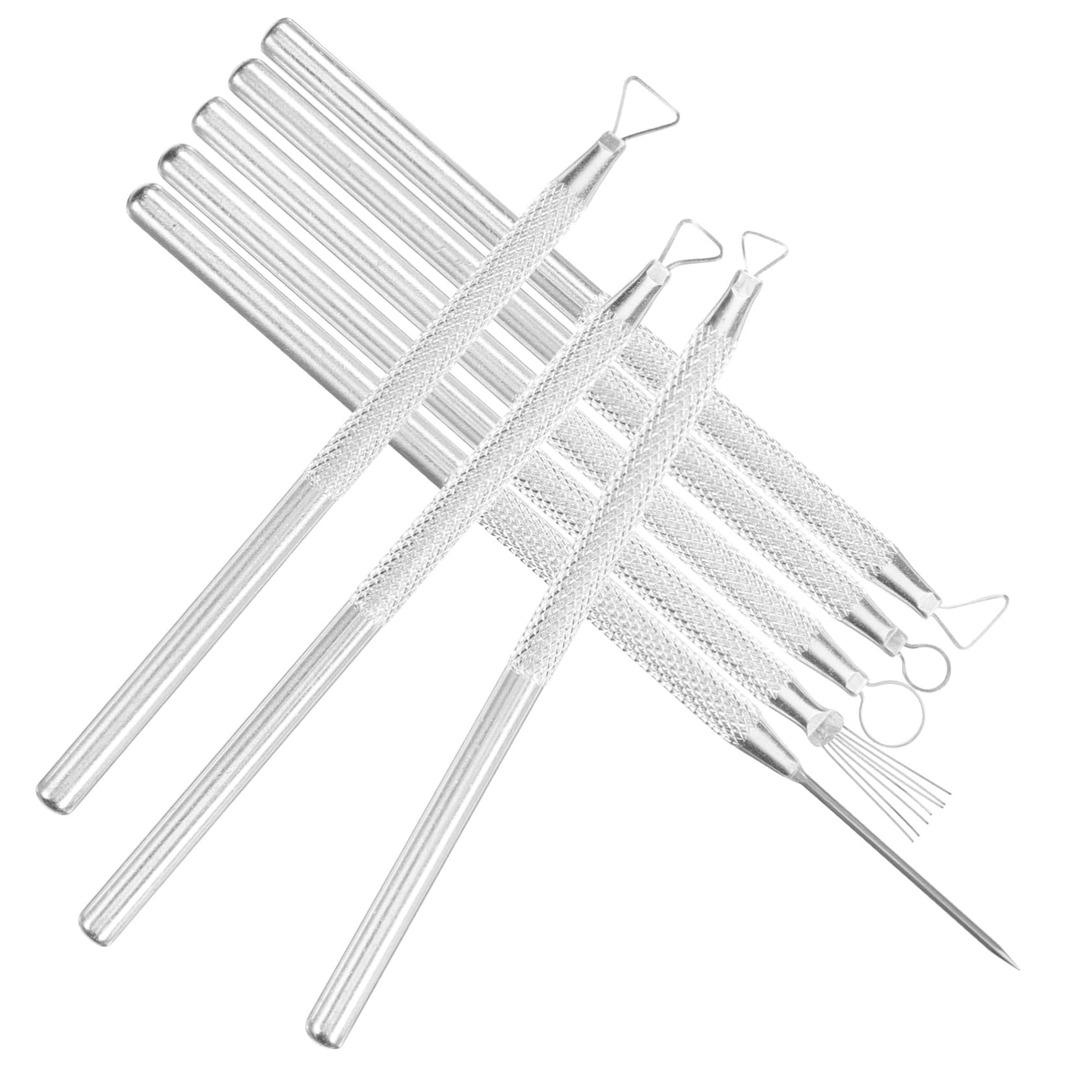 HOMSFOU 5 Set Strumenti per Ceramica per Dettagli E Scultura Argilla Aghi per Argilla Leggera Antiscivolo E Resistente per Progetti DIY 8 Pezzi*5