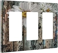 Vista 105 de Cubierta decorativa para interruptor de luz dúplex de 1 banda, placa frontal eléctrica, placa de receptáculo para baño, cocina, decoración del hogar