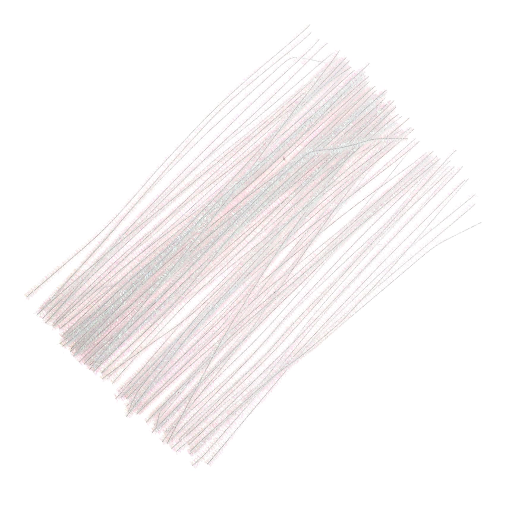 CIYODO 100pcs Iridescent Chenille Sticks for Girls Hair Craft Pipe Cleaners Glitter for Kids Art and Holiday Decorations