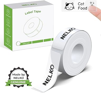 Nelko Genuine P21 Label Maker Tape, Adapted Label Print Paper, 14x75mm 0.55"x2.95", Standard Laminated Labeling Replacement, Multipurpose of P21 Label Maker, 180 Tapes/Roll, 1 Roll, Transparent