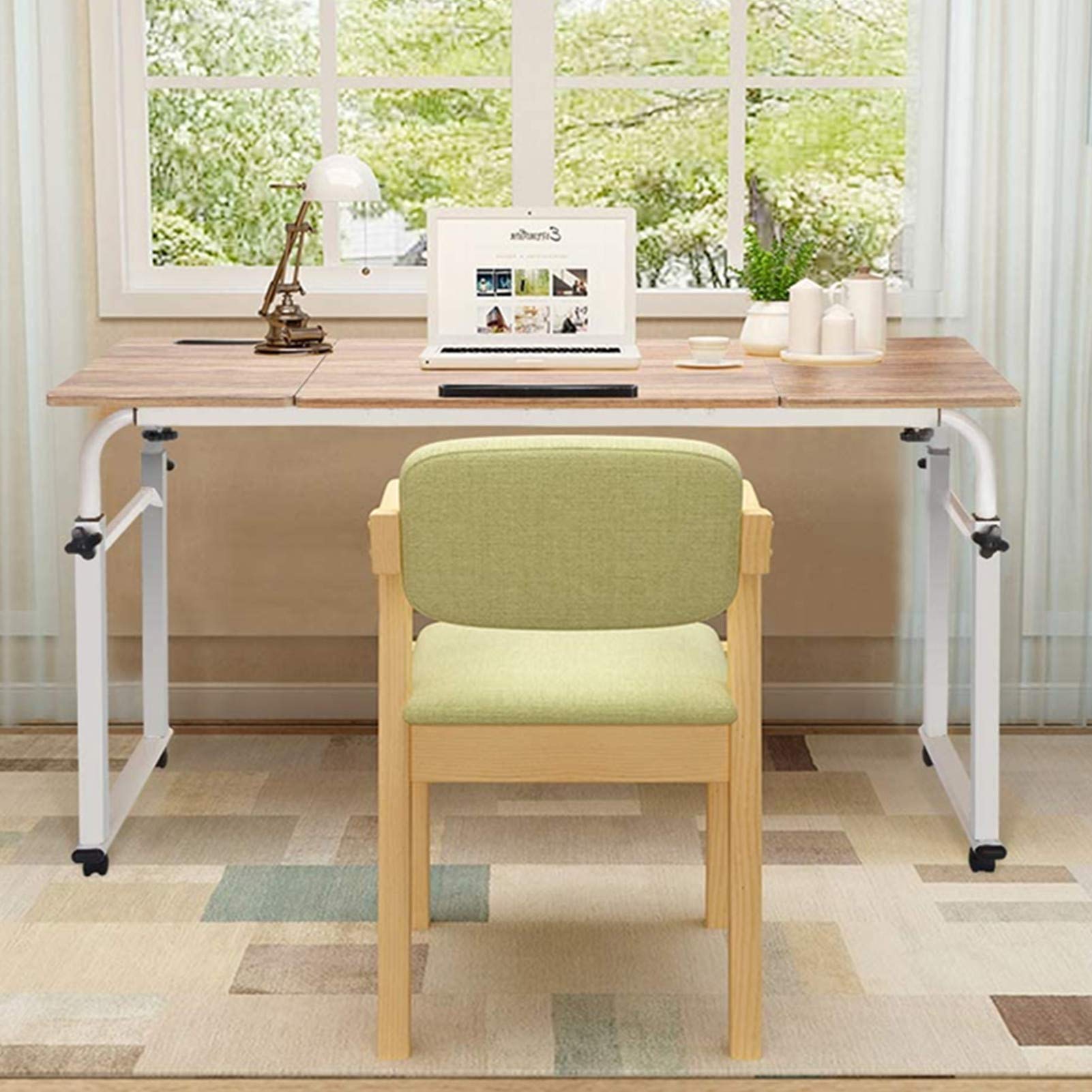 Buy Height Adjustable Overbed Table, Multifunction Mobile Laptop Cart