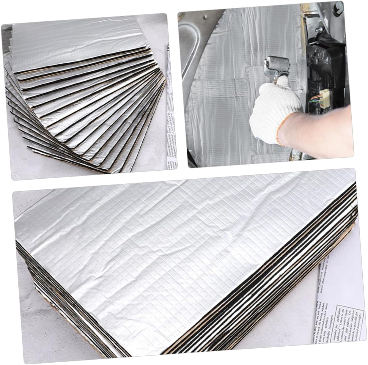 20pcs Car Sound Insulation Cotton Heat Shield Material for Heatproof Noise Reduction Automotive Hood Insulation Pad