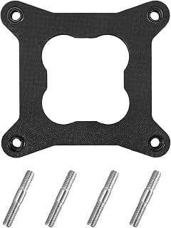Heat Insulator Gasket Fit for Holley Style Carbs, Fit for Edelbrock Performer Thunder Series Square Bore Carbs, Replace 9265, Square Bore Carburetor Heat Insulator Gasket Spacer