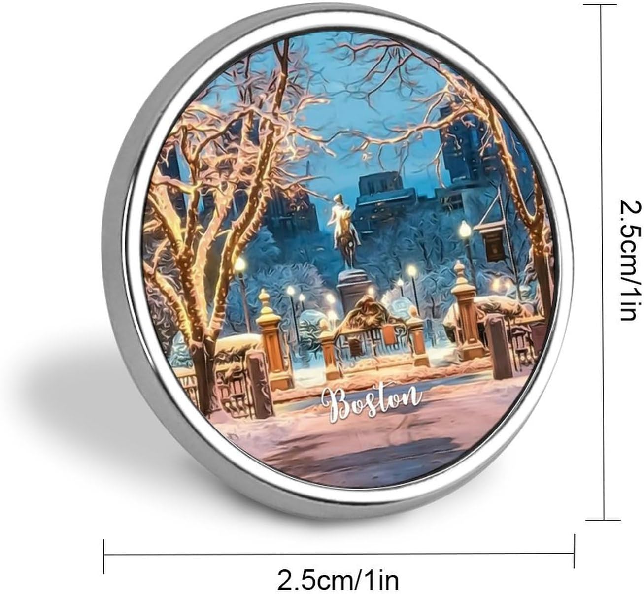 Boston Landscape Enamel Pins Sets Cityscape Downtown Jean Buttons Visitor Souvenir Landmark Custom Buttons Modern Skyline Building Vacation Momento Pins Set For Hats Jackets Women Men