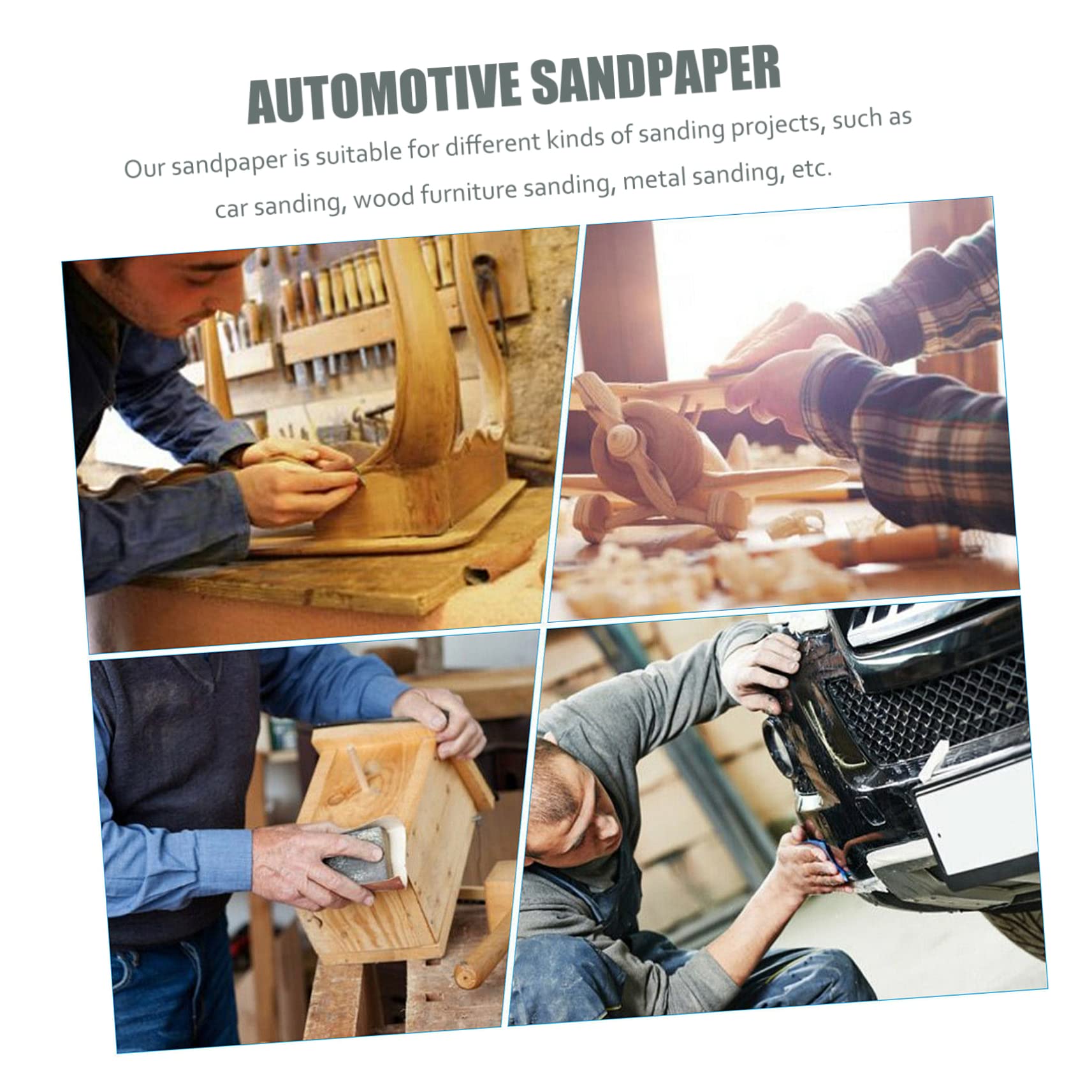 Gatuida 30feuilles Papier Abrasif Humi Sec Grit Pour Ponçage Automobiles Utilisation Polyvalente Et Pratique