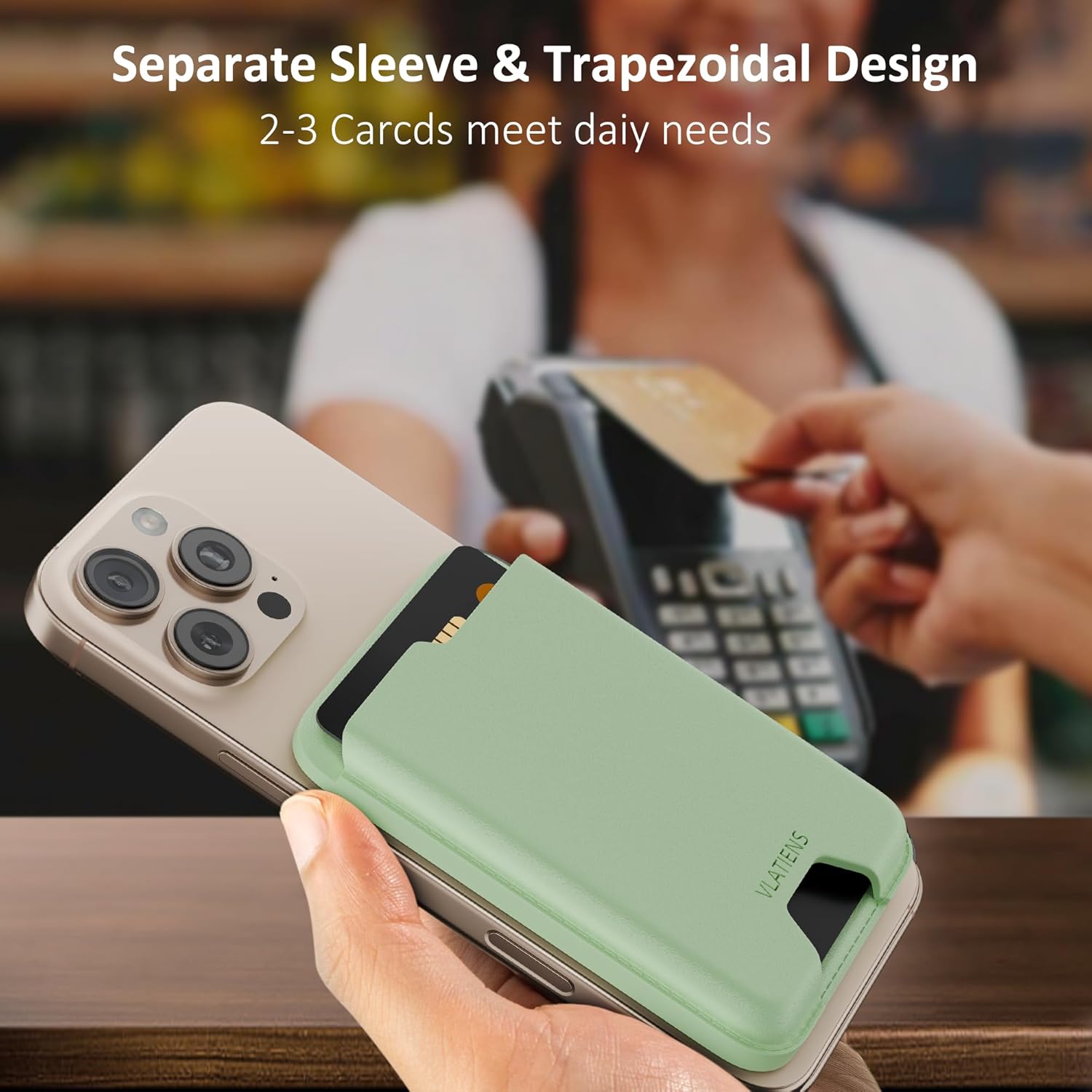 magsafe wallet magnetic for iphone mag safe wallet magnetic phone,Fit 3 Cards holder for iphone 17/16/15/14/13/12/pro max Series - Image 4