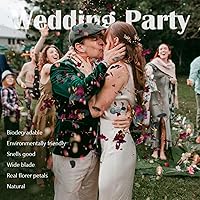 Vista 2 de Mezcla de pétalos de rosas secas y hojas de eucalipto de 2 cuartos de galón, más de 20 tazas de confeti biodegradable natural, que contiene