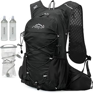 IX INOXTO Hydration Backpack, 18L Lightweight Hiking Backpack with 2L Water Bladder Daypack Women Men, Water Backpack Insulated Hydration Pack for Hiking, Running, Festival, Cycling