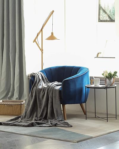 Miniatura 3 de KMUSET - Manta de vellón de color gris oscuro y de tamaño Queen, manta para la cama de microfibra, ligera y acogedora, venta directa de fábrica