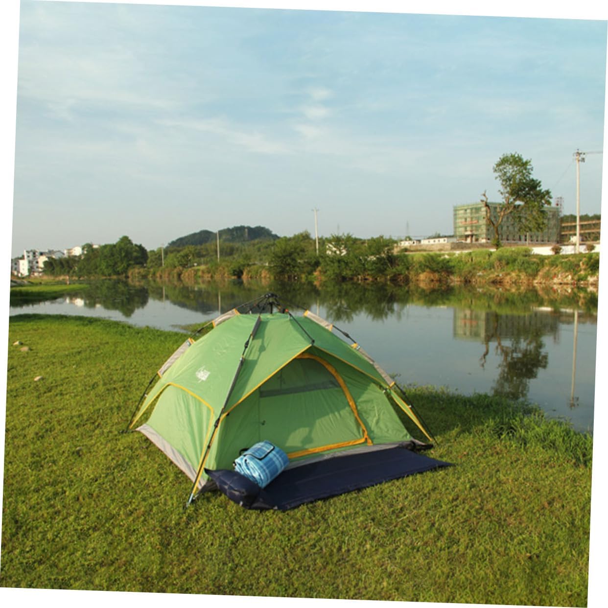 Healifty Wear Resistant Inflatable Camping Pad with Ergonomic Design and Heat Insulation for Travel Backpacking Hiking and Outdoor Sleep Comfort