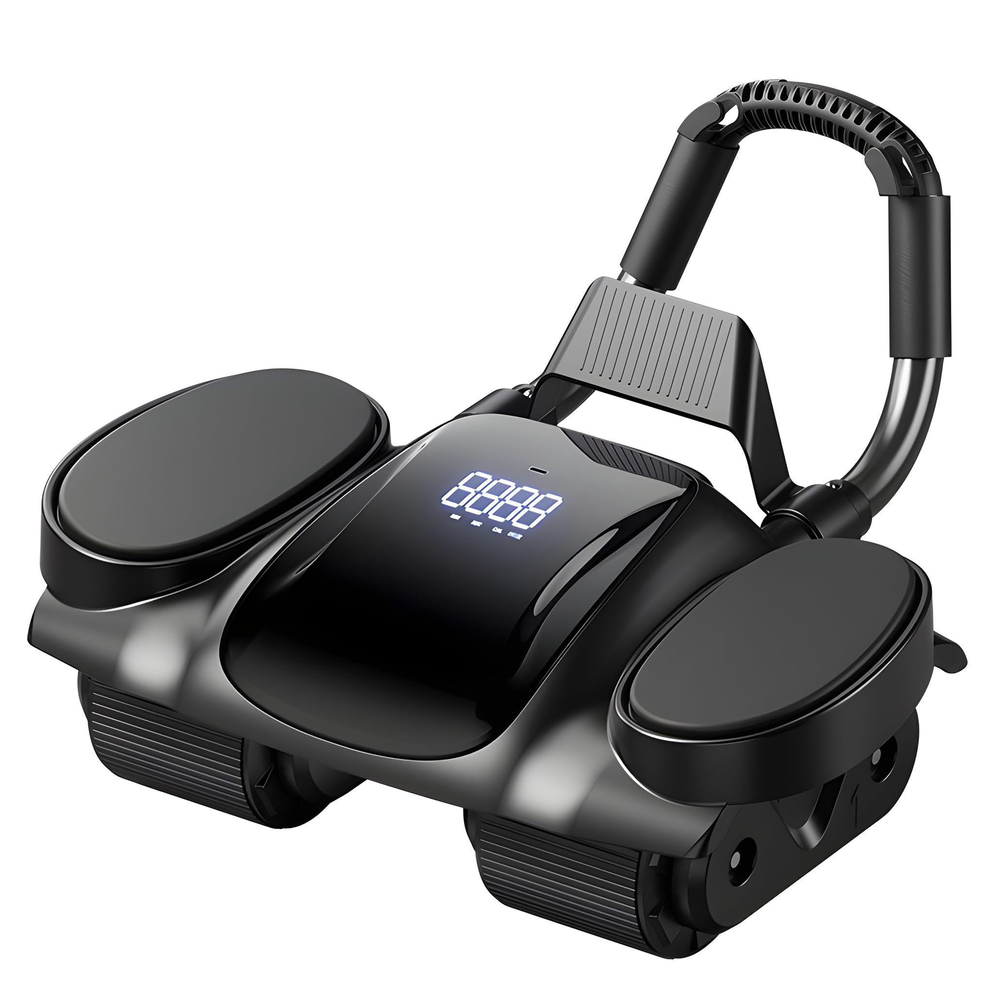 腹筋ローラー 4輪 Type-C充電 膝マット付き デジタル表示付き 計数器 タ…