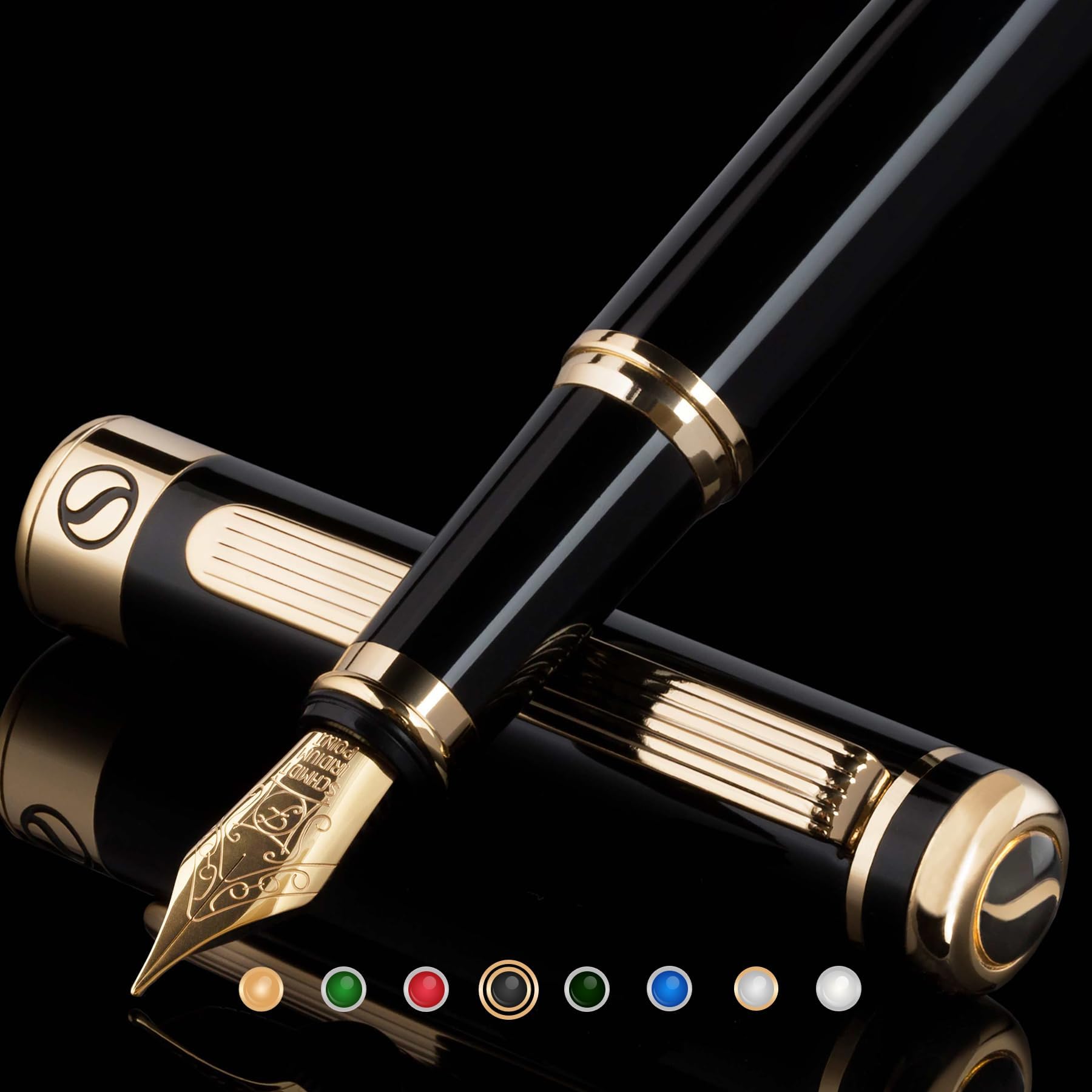 Scriveiner Black Lacquer Fountain Pen (Fine)