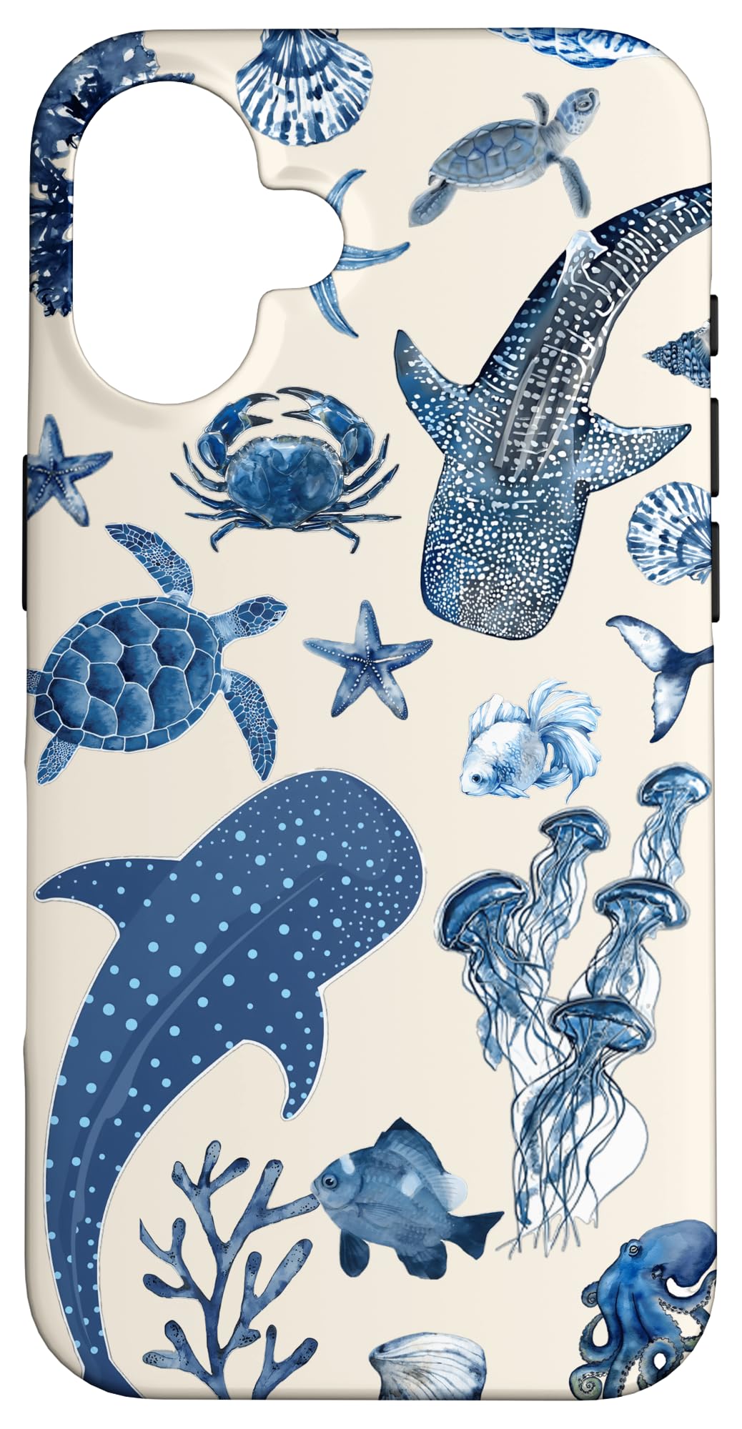 Ocean Sea Coral Reef Whale Shark Case for iPhone 16