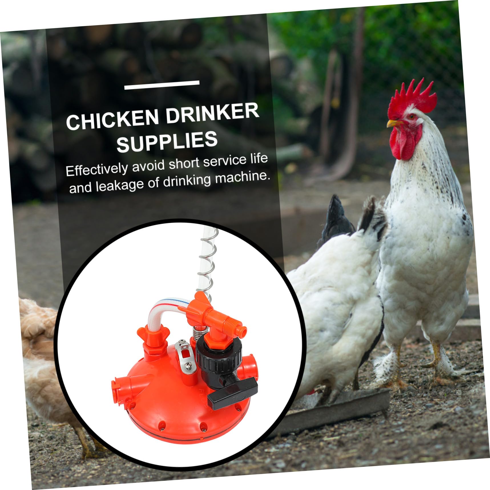 Didiseaon Regolatore di Pressione Rosso Abbeveratoio Galline per e in Plastica Funzione di Evitare Perdite Allevamento Polli e Abbeveratoi Automatici