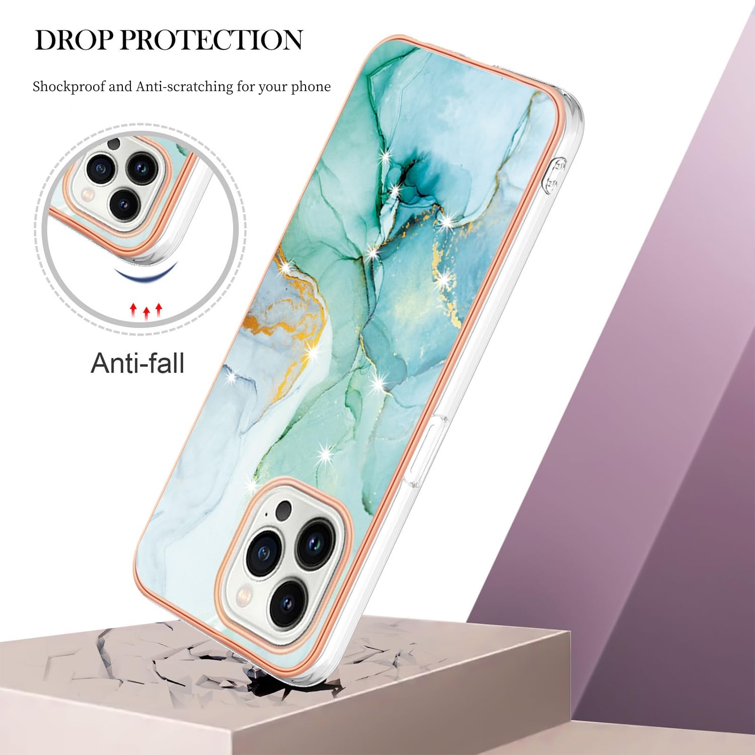 Cover In TPU Personalizzata Con Nome E Disegno Marmo Per IPhone (modelli 16/15/14/13/12/11/X/XR) - Nuova