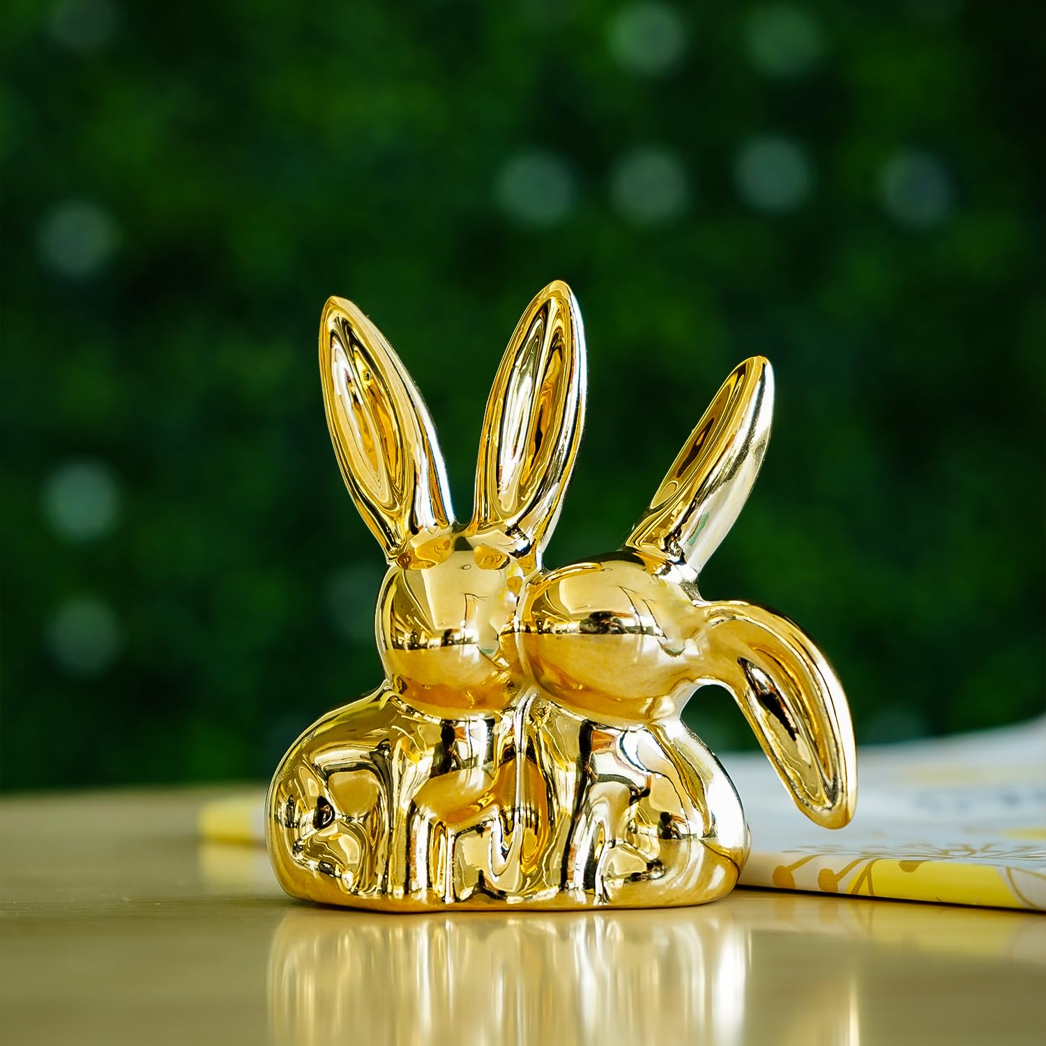 Ekhasa Nostrae Rabbit Show Pieces for Home Decor Living Room Decorative Items | Cute Animals Showpieces Gift Item for Decor | Center Table Tv Showcase Shelf Office Desk Interior Statue Figurines