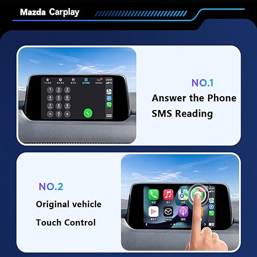 Miniatura 5 de Bestycar TK78-66-9U0C Adaptador inalámbrico Carplay Kit de reajuste para Mazda 2 3 6 CX3 CX5 CX9 MX5 Carplay y Android Auto USB Módulo compatible