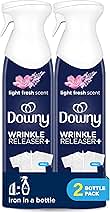 Downy Wrinkle Releaser Spray | All In One Wrinkle Release Spray, Odor Eliminator, Static Remover | Fabric Refresher & Ironing Aid for Clothes | 9.7 Fl Oz (Pack of 2), Fresh Scent