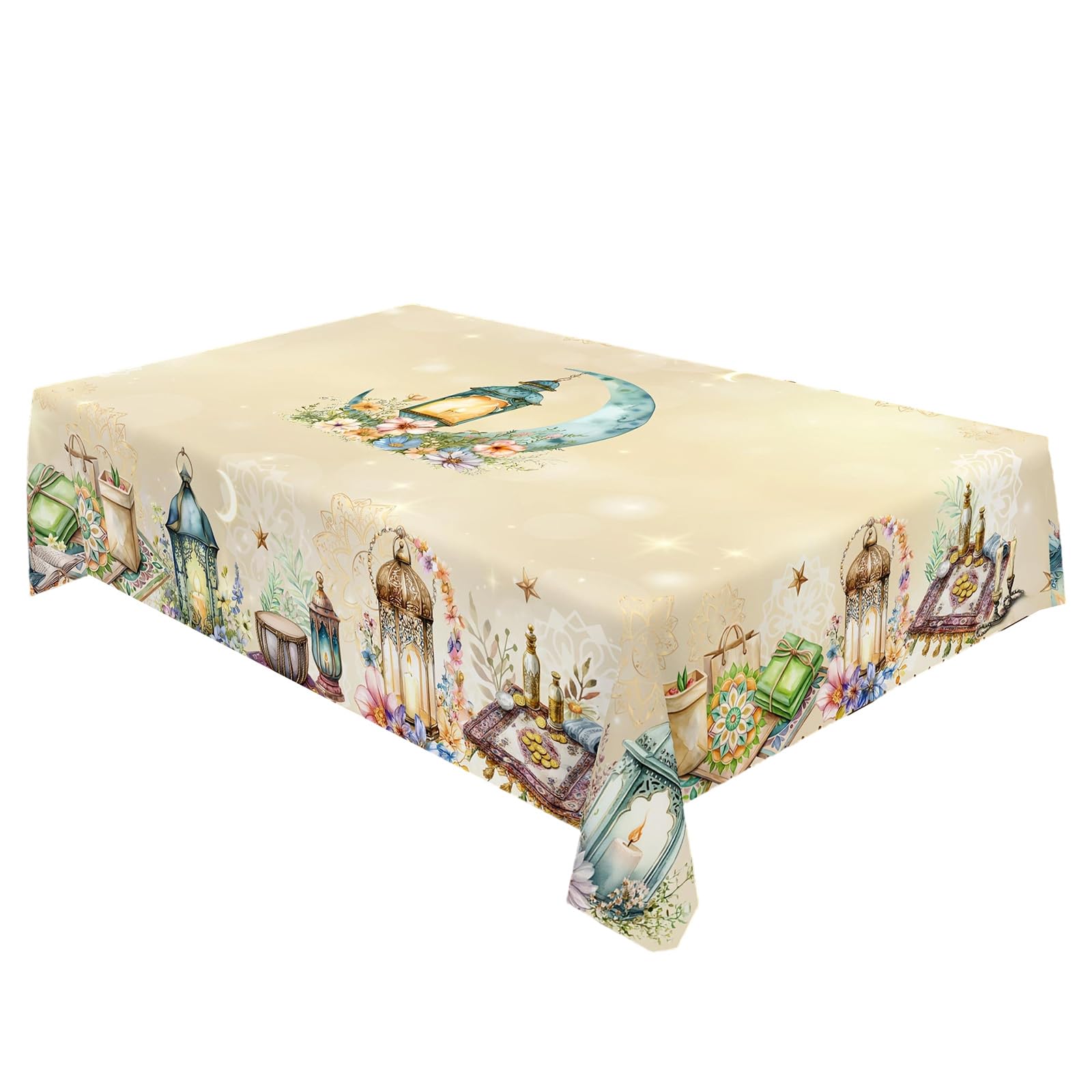 Tsophreniq Stylish Flannel Tablecloth Features Festival Designs for Homes and Traditional Parties Festival Decoration Tablecloth
