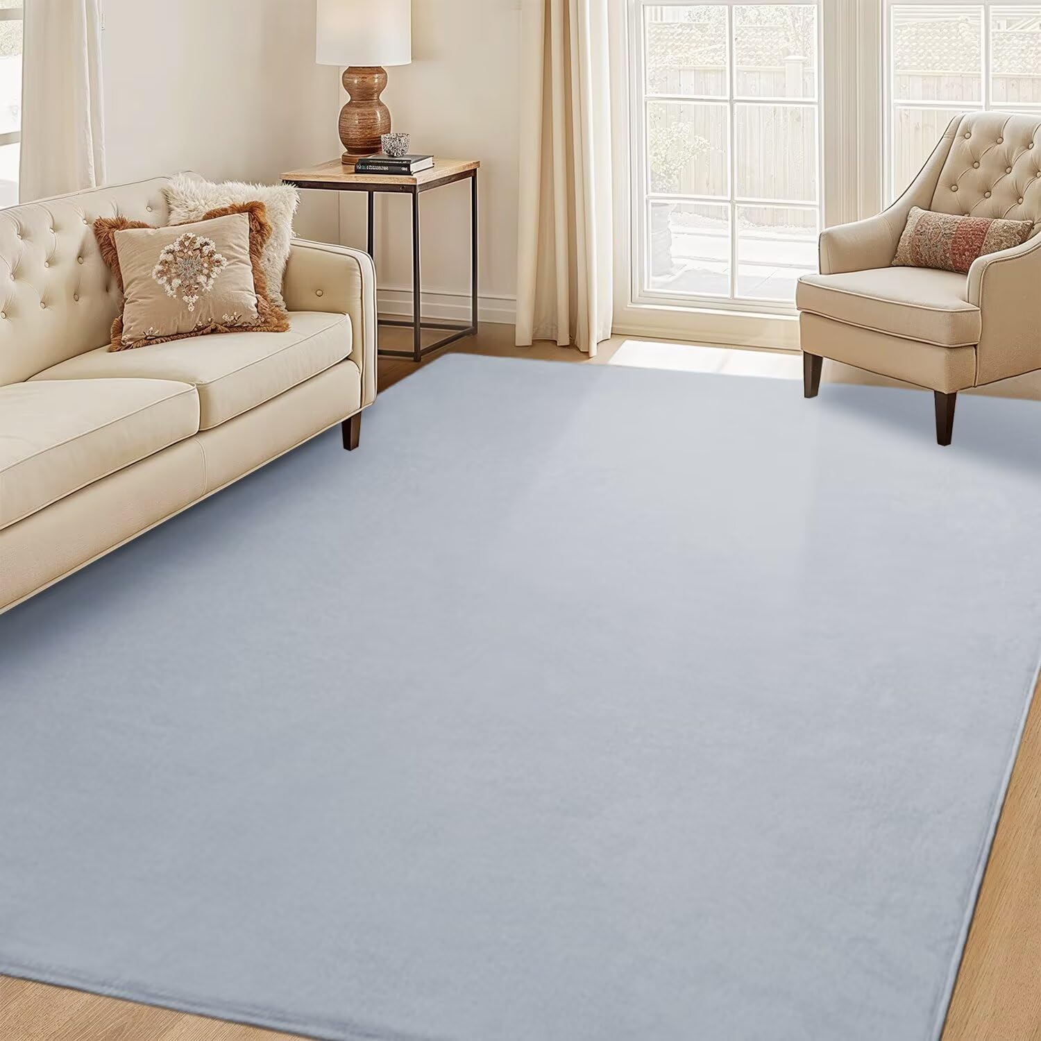 Tapis en velours anti-glisse pour sécuriser le salon et la chambre