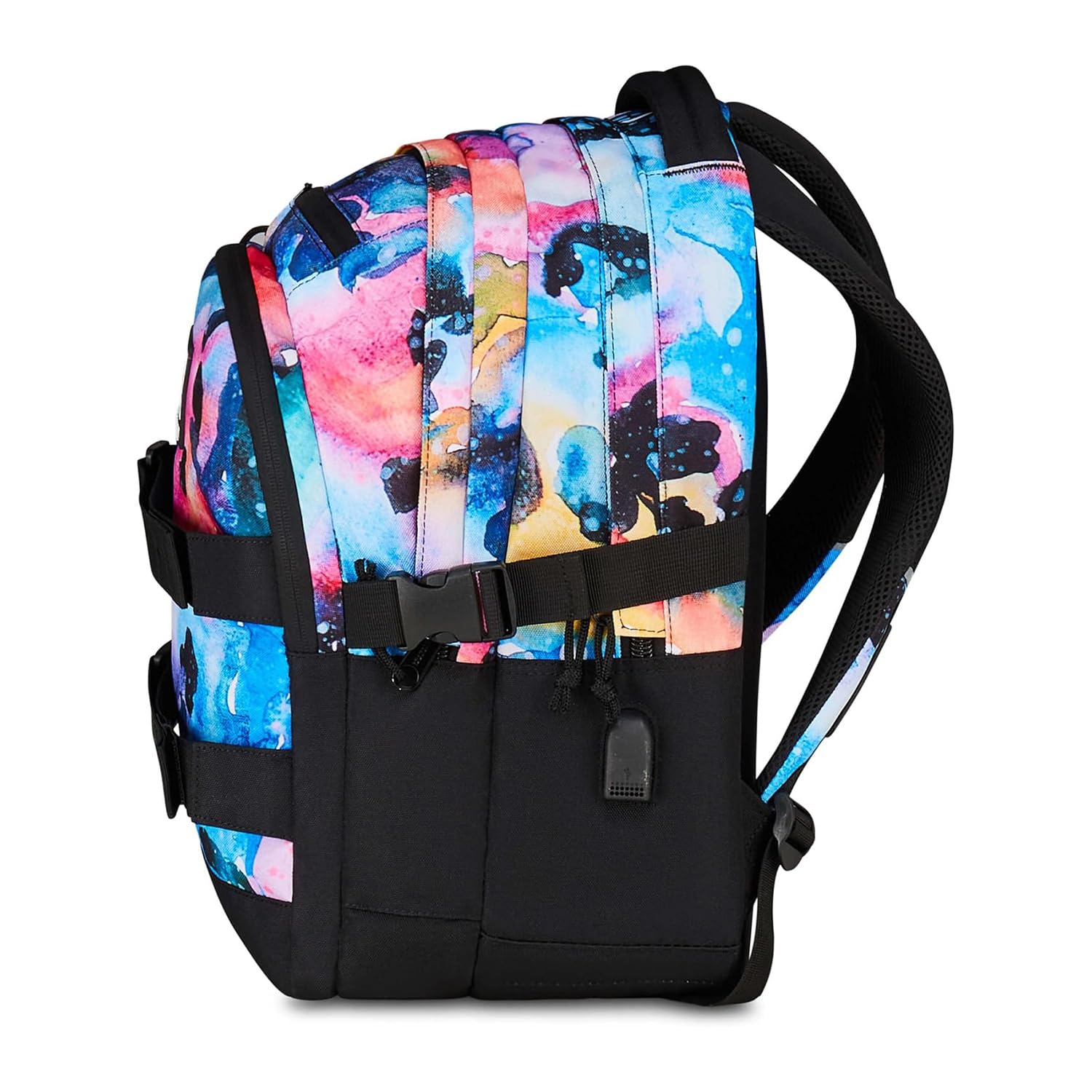 Mitama Zaino Scuola WATER COLOR, #BDBF, Triplo Scomparto, Tasche Porta Borraccia, Spallacci Ergonomici, Scuola Elementare Bambina, Media